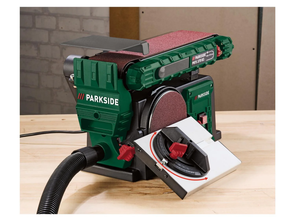 Тарельчато-ленточный шлифовальный станок (Parkside) PBTS370A1 Scheppach
