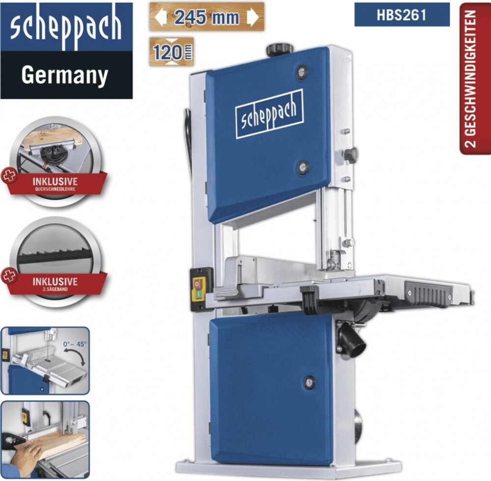 Ленточный станок Scheppach HBS261 Scheppach