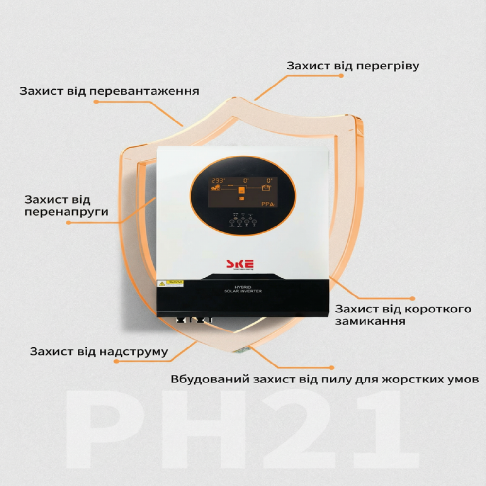 Гібридний інвертор SKE PH21-10.2K 10.2KW 48VDC Scheppach
