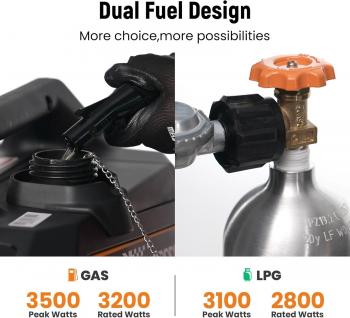 Інверторний газо-бензиновий генератор MaXpeedingRods&nbsp;Scheppach&nbsp;MXR3800DF - slide 2