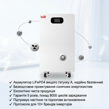 Акумуляторна батарея SK-ST15000 51.2V 300AH Lifepo4 15KWH Scheppach